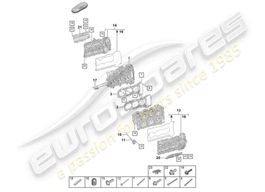 porsche 2024 (992-2) culasse joint de culasse couvercle de soupape schéma des pièces