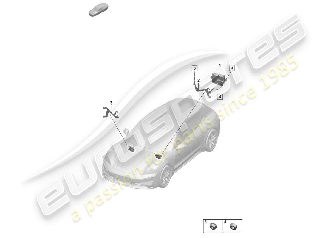 porsche 2026 (taycan 9j1-2) unité de contrôle pour services en ligne schéma des pièces