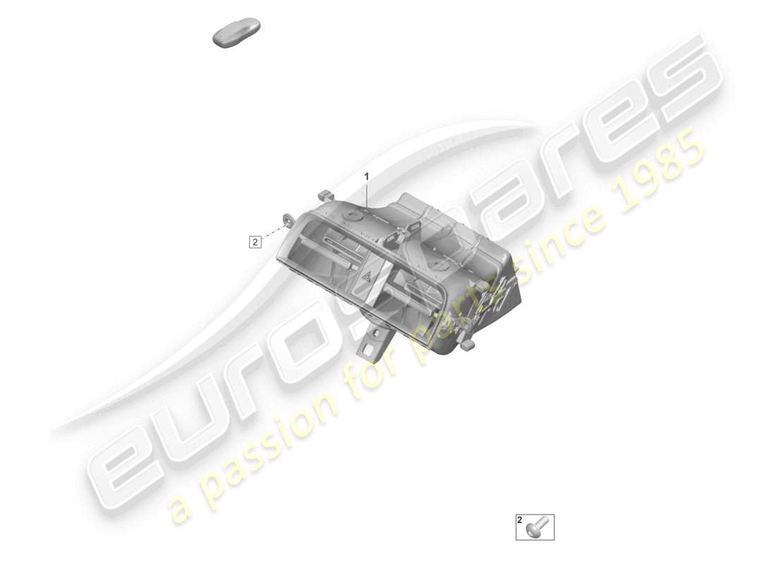 porsche 2022 (taycan 9j1-1) diagramme des pièces d'évent