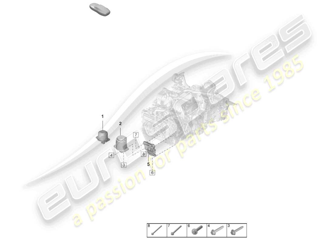 porsche 2024 (992-2) dispositif de levage de moteur pdm.992.199 schéma des pièces