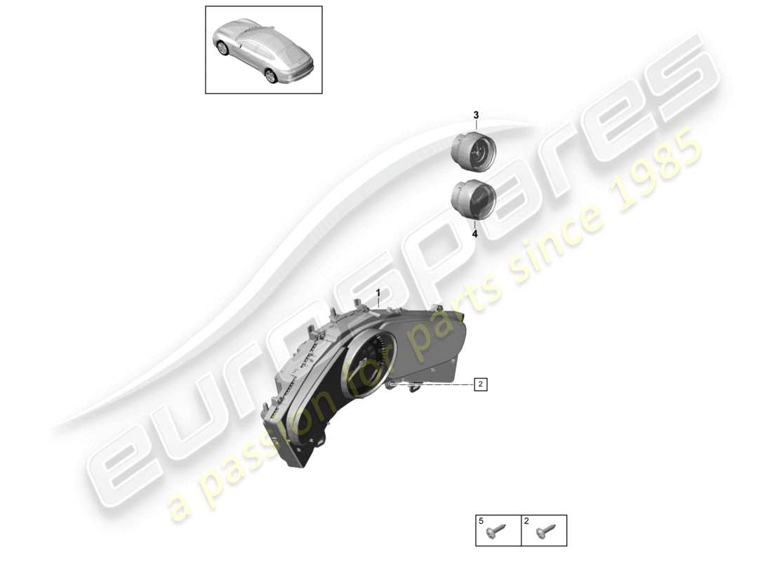 porsche 2021 (panamera 971-1) chronomètre combiné d - 06.11.2017>>- 22.06.2019 schéma des pièces