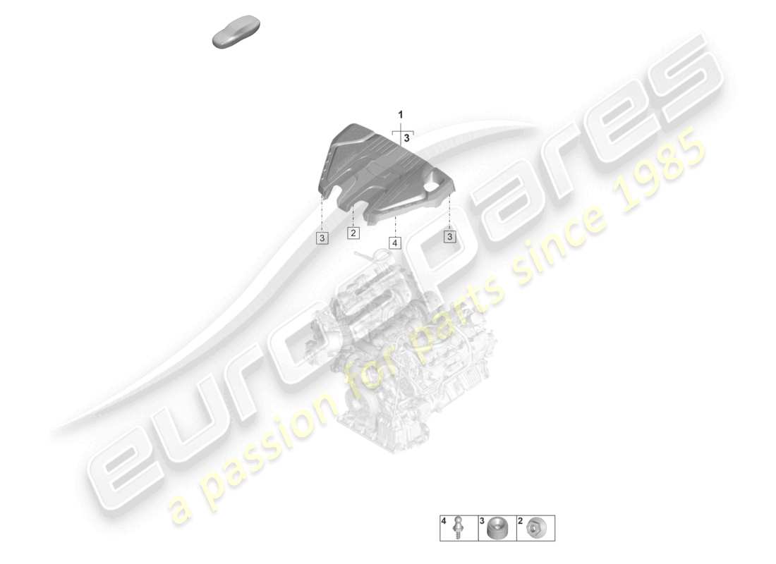 porsche 2024 (panamera 971-2) couvercle moteur schéma des pièces