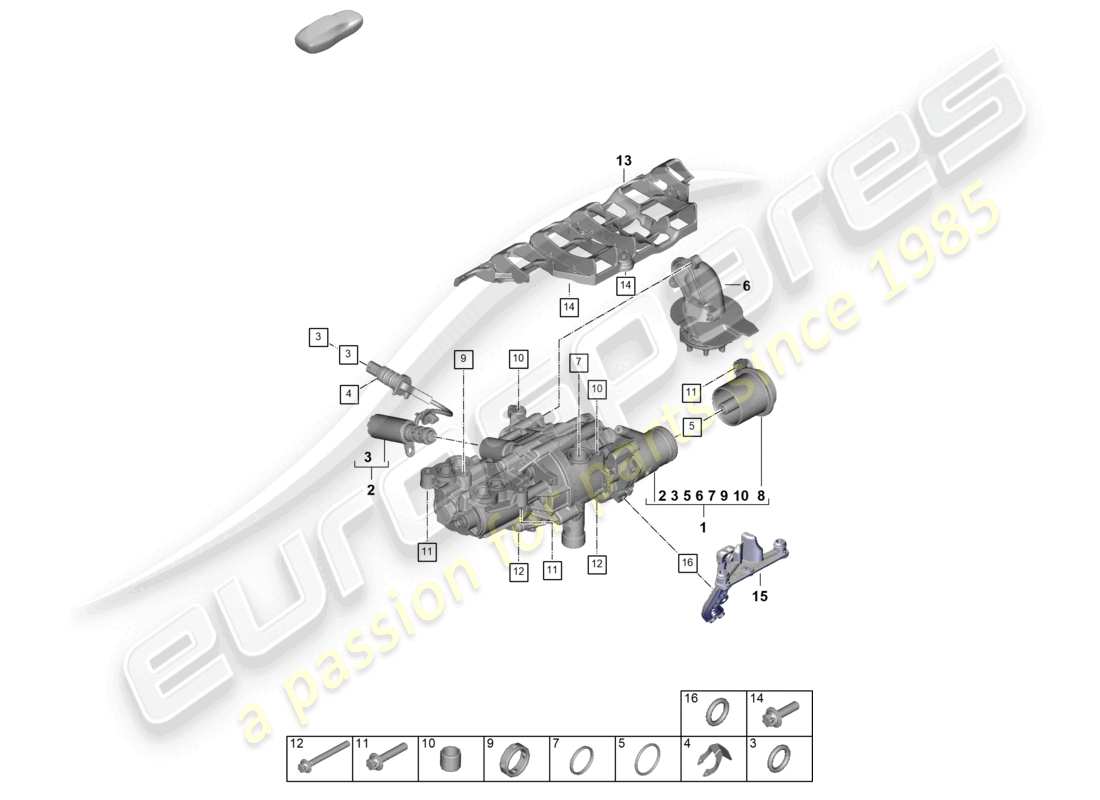 porsche 2024 (992-2) pompe à huile schéma des pièces