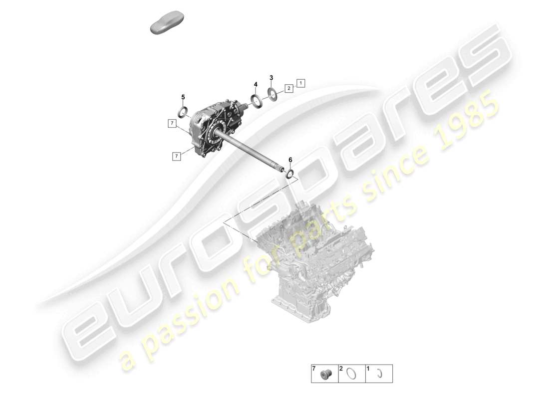 porsche 2024 (panamera 971-2) différentiel de l'essieu avant pièces individuelles schéma des pièces