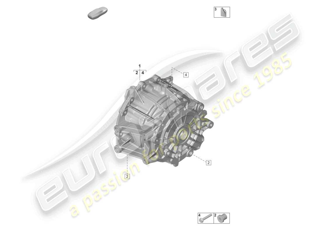 porsche 2022 (taycan 9j1-1) différentiel d'essieu avant schéma des pièces