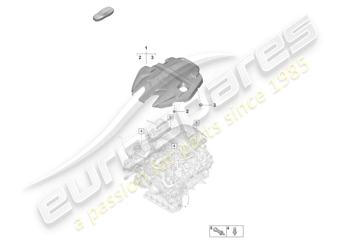 porsche 2022 (panamera 971-2) couvercle moteur schéma des pièces