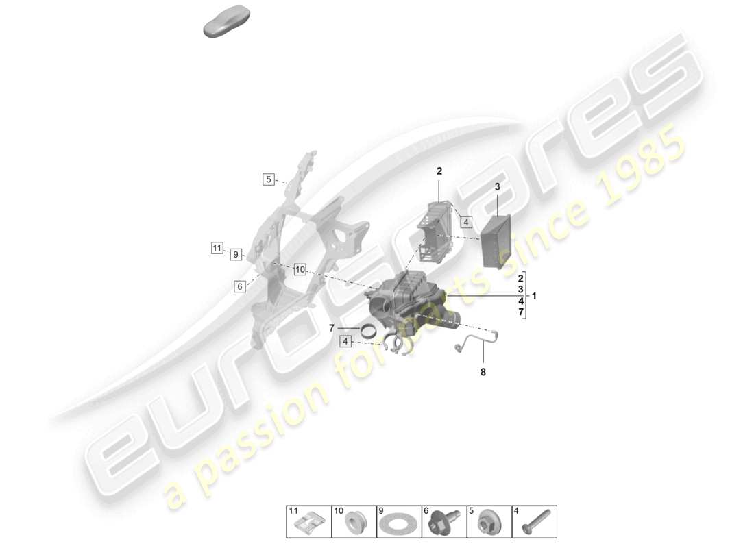porsche 2024 (992-2) filtre à air schéma des pièces