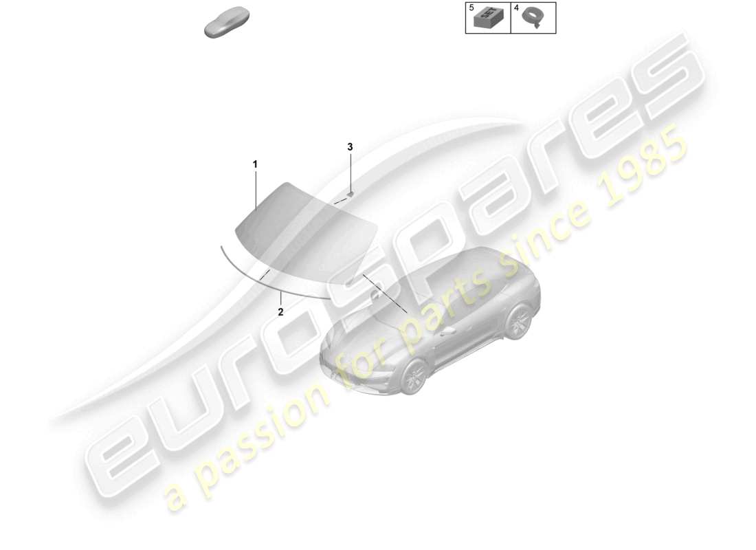 porsche 2026 (taycan 9j1-2) pare-brise ******************************* schéma des pièces