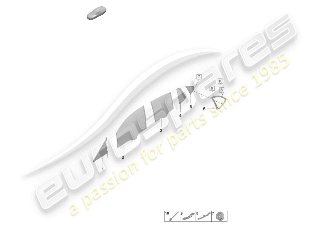 porsche 2022 (panamera 971-2) diagramme de pièce de porte-fenêtre
