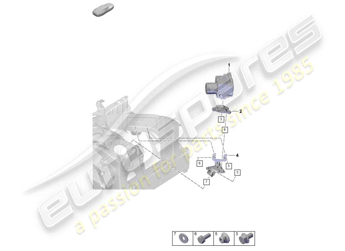 porsche 2025 (cayenne e3 pa) schéma des pièces du bloc hydraulique du système de freinage antiblocage -abs-