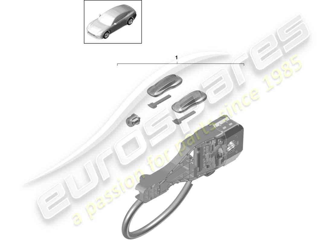 porsche 2021 (panamera 971-1) 1 ensemble de cylindres de serrure schéma des pièces