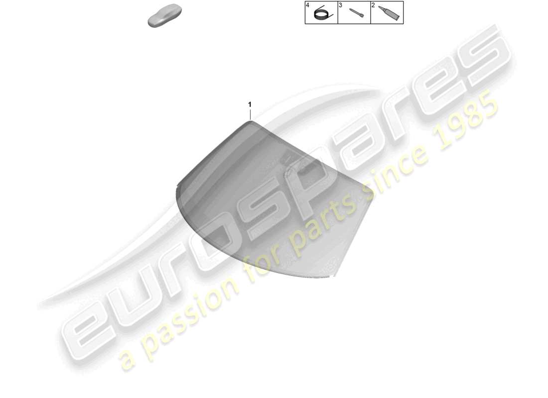 porsche 2025 (992-2 gt3) pare-brise schéma des pièces