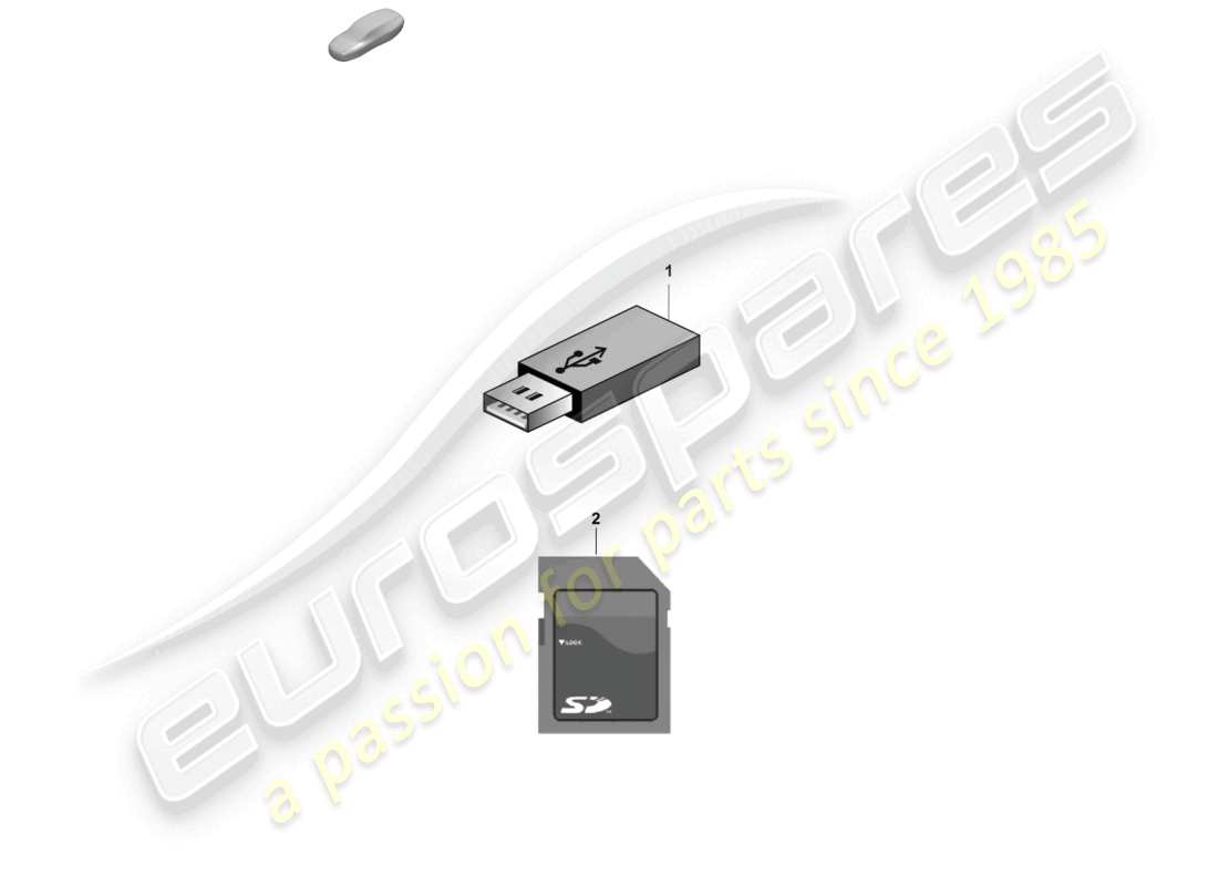 porsche 2024 (panamera 971-2) clé usb pour la mise à jour des données de navigation d - mj 2022>> schéma des pièces