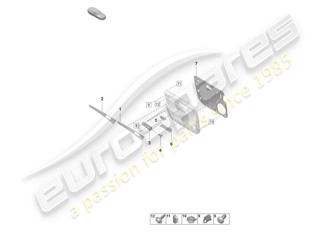porsche 2024 (panamera 971-2) panneaux de garniture de porte moulures de portes avant accessoires et fixations diagramme des pièces