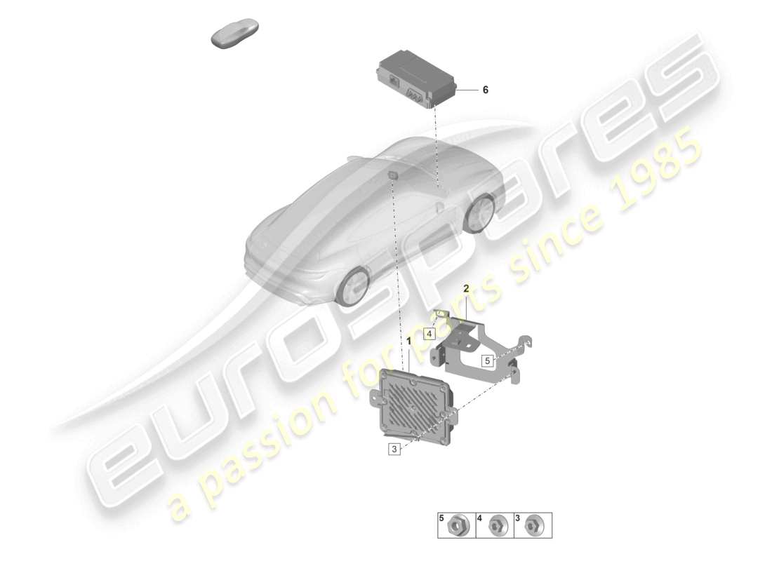 porsche 2023 (taycan 9j1-1) unité de contrôle pour services en ligne schéma des pièces