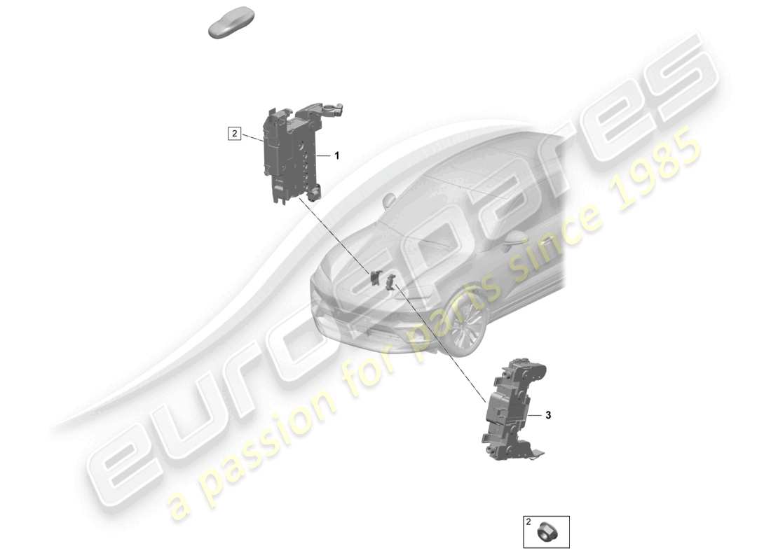 porsche 2025 (macan-e) boîte à fusibles protection centrale centre du compartiment moteur schéma des pièces