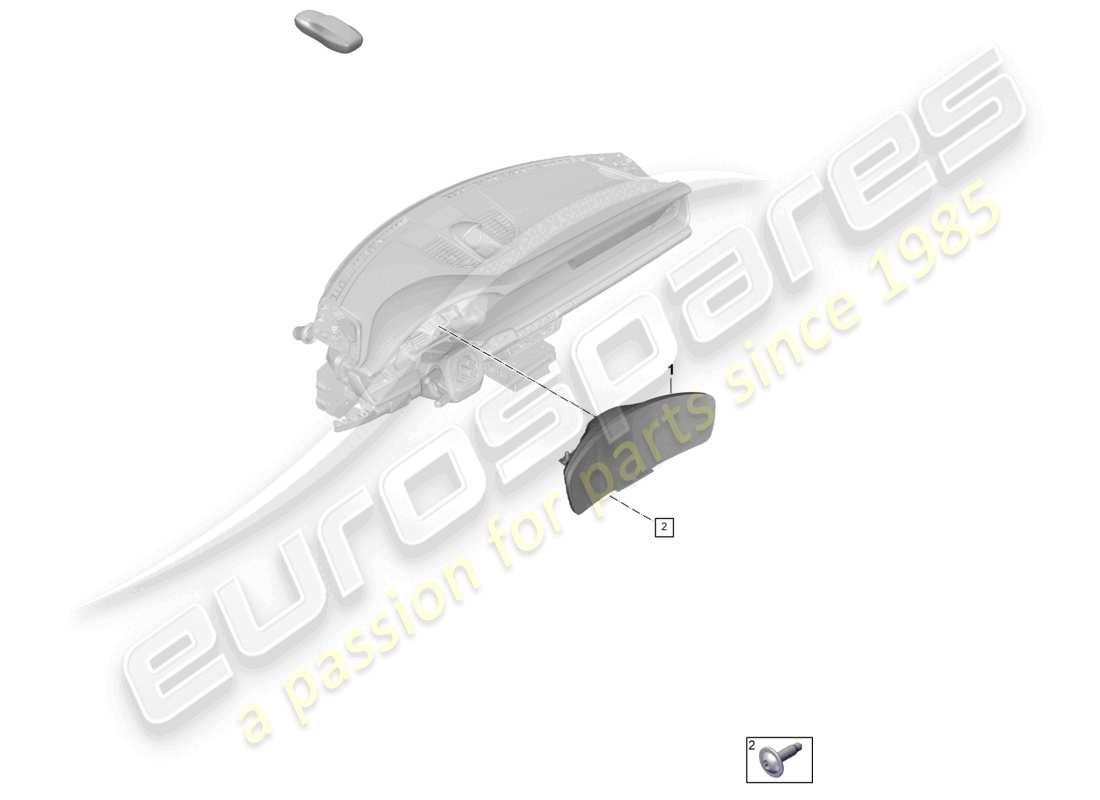 porsche 2025 (992-2 gt3) schéma des pièces de l'instrument combi