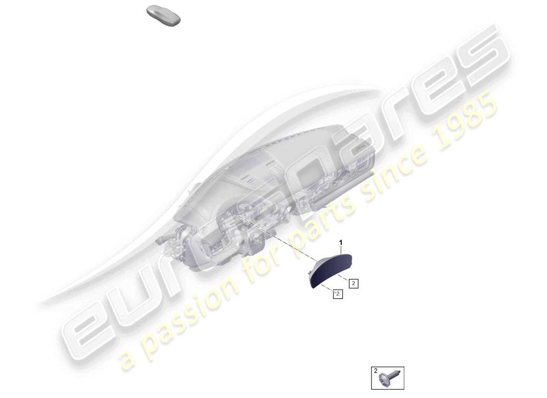 porsche 2025 (panamera 976) schéma des pièces de l'instrument combi