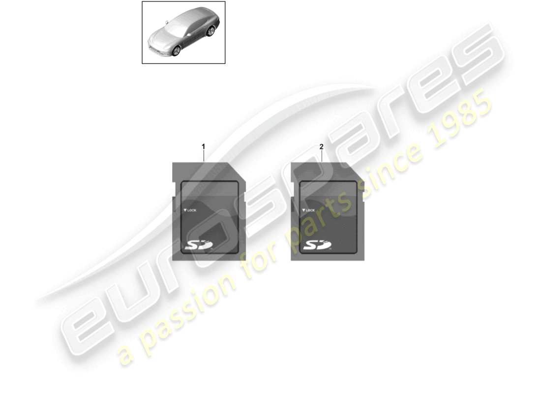 porsche 2024 (cayenne e3 9ya/9yb) carte sd logiciel système de navigation d >>- mj 2021 schéma des pièces