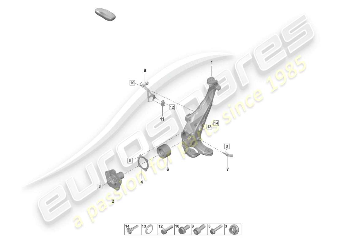 porsche 2024 (panamera 971-2) support de roue montage pivotant moyeu de roue schéma des pièces