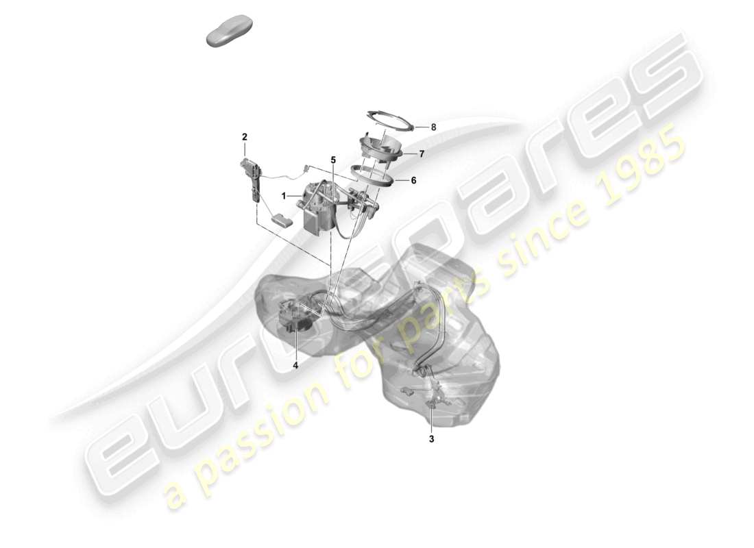 porsche 2022 (panamera 971-2) schéma des pièces de la pompe à jet d'aspiration de la pompe à carburant