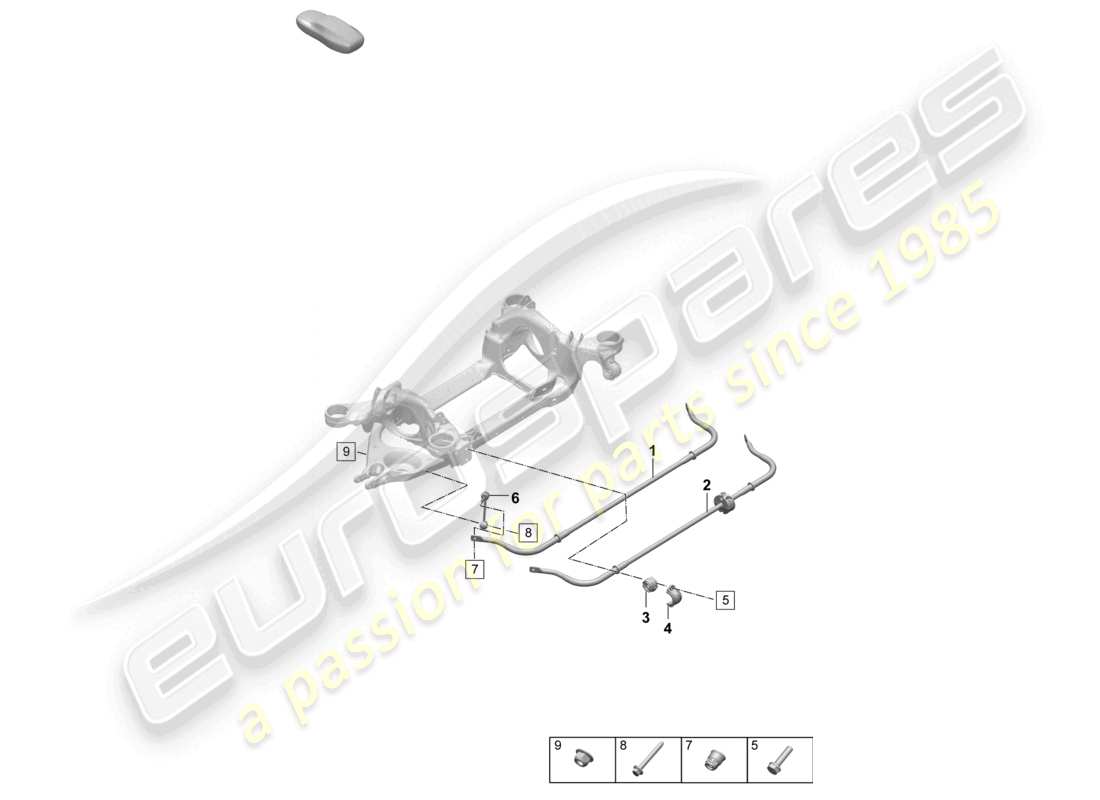 porsche 2025 (taycan 9j1-2) barre anti-roulement schéma des pièces