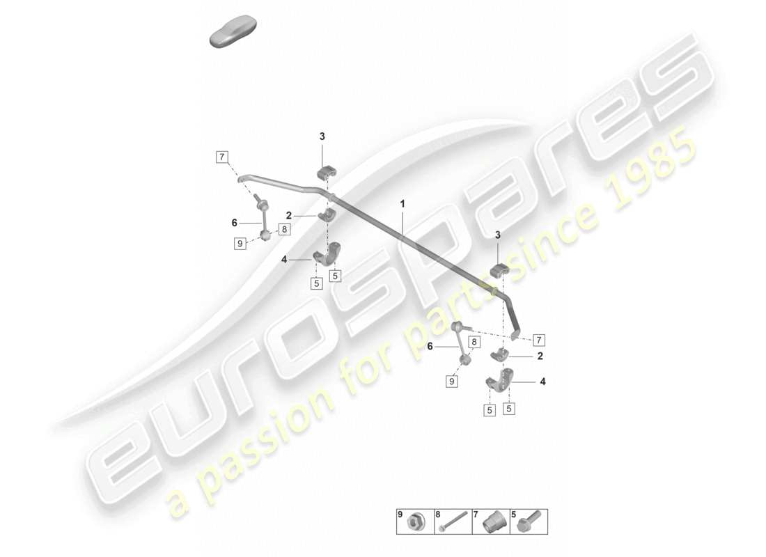 porsche 2021 (panamera 971-2) barre anti-roulis schéma des pièces