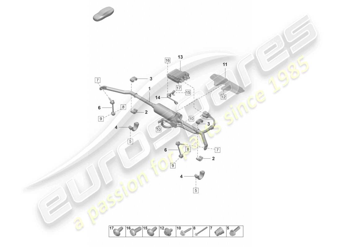 porsche 2021 (panamera 971-2) barre anti-roulis pour véhicules avec stabilisation électronique du roulis schéma des pièces