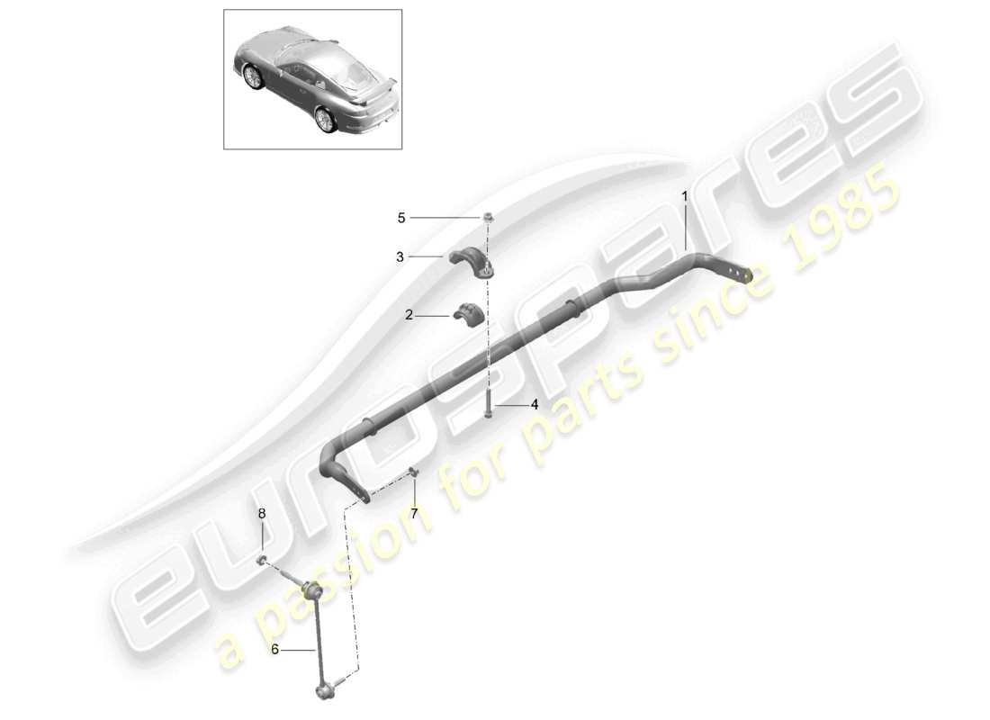 porsche 2021 (991-2 r/gt3/rs) barre anti-roulis d >>- mj 2017 schéma des pièces