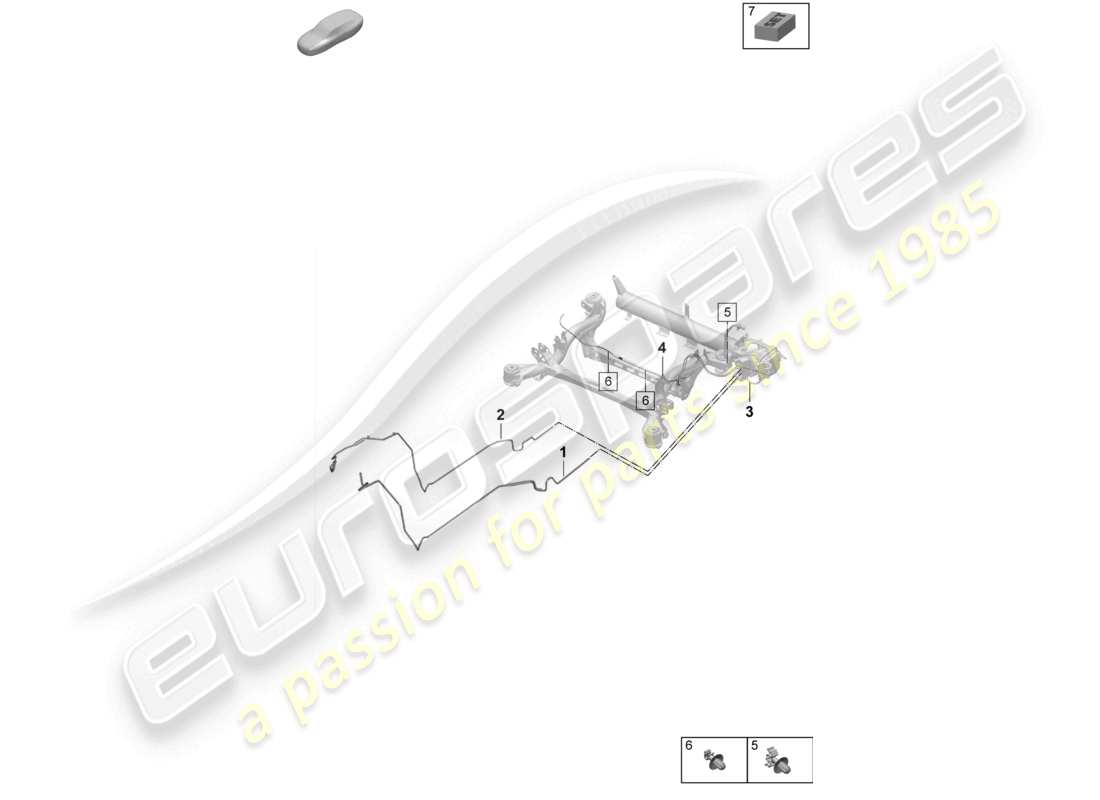 porsche 2025 (macan-e) suspension adaptative alimentation en air schéma des pièces