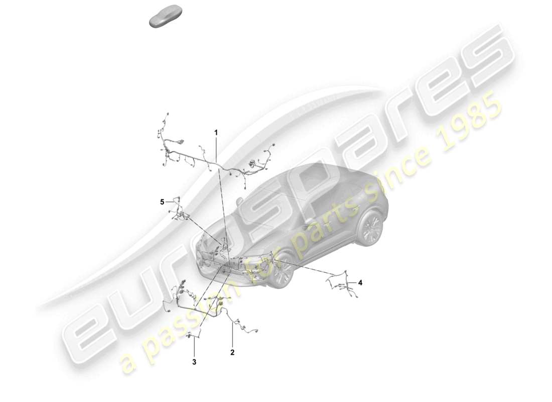 porsche 2025 (macan-e) faisceaux de câbles pare-chocs avant abs avant schéma des pièces