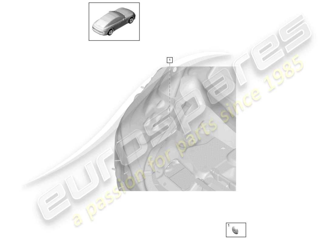 porsche 2021 (panamera 971-1) bouchons supérieurs arrière schéma des pièces