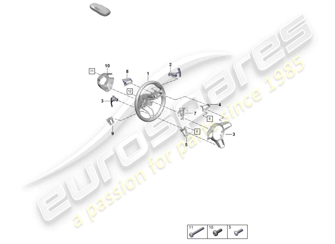 porsche 2024 (718 boxster spyder) volant - pdk - pièces détachées schéma des pièces