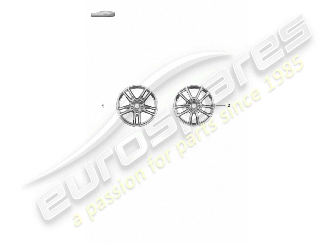 porsche 2022 (panamera 971-2) schéma des pièces de la jante en alliage 19