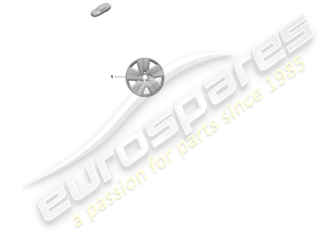 porsche 2026 (taycan 9j1-2) schéma des pièces de la jante en alliage 19