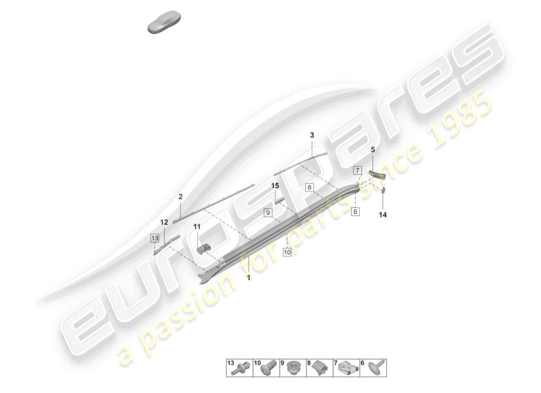 porsche 2022 (panamera 971-2) garniture de membre latéral schéma des pièces