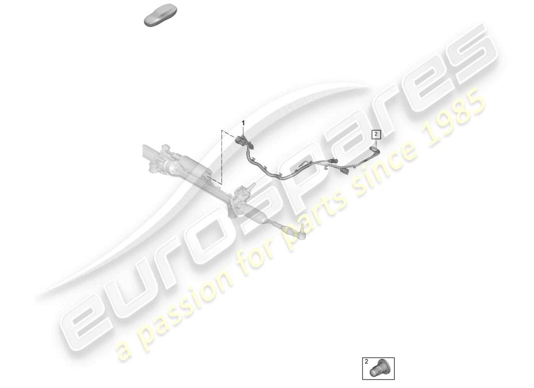 porsche 2024 (panamera 976) schéma des pièces de direction du jeu de câbles
