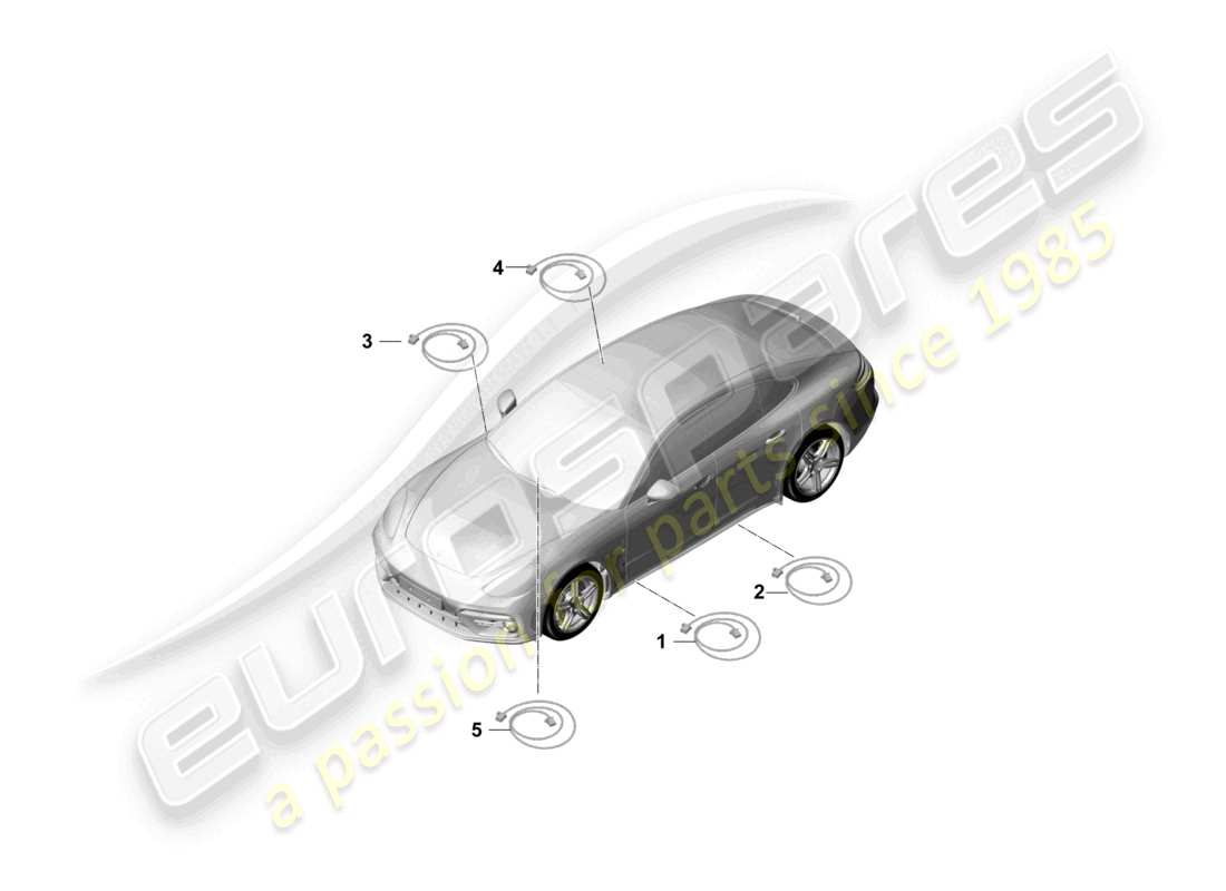 porsche 2021 (panamera 971-1) schéma des pièces du conducteur d'ondes à fibre optique