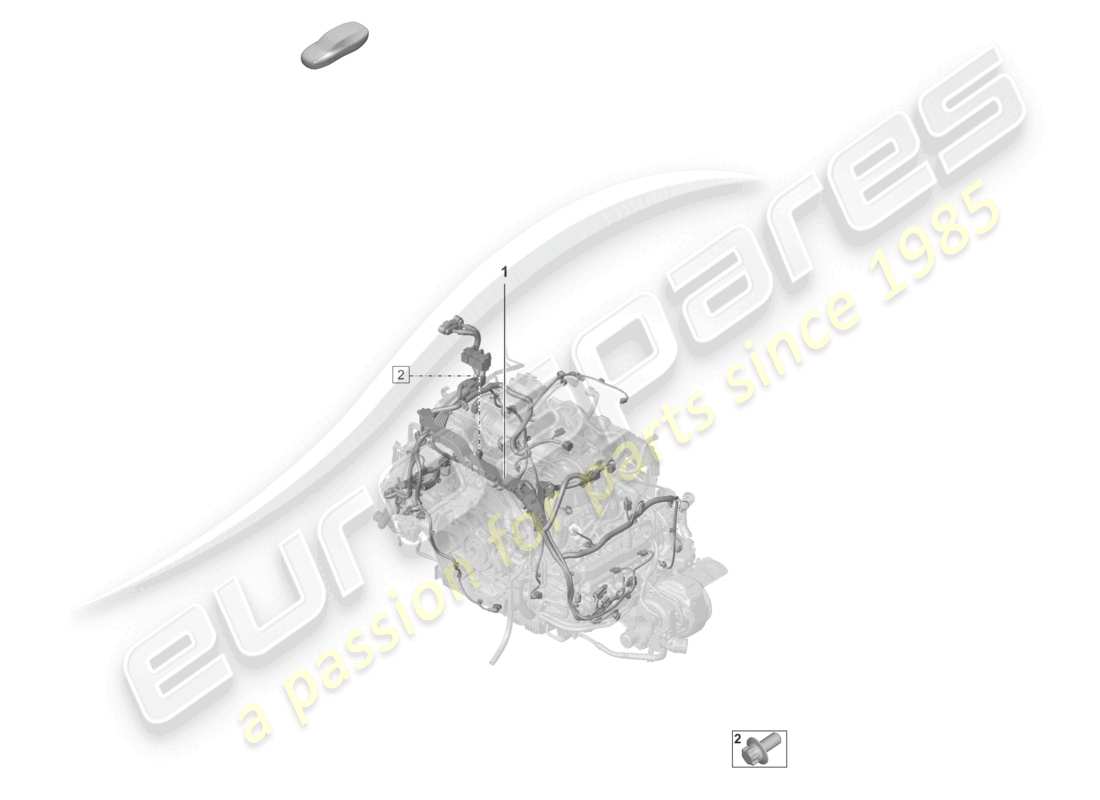 porsche 2022 (992-1 turbo / s) schéma des pièces du moteur du jeu de câbles