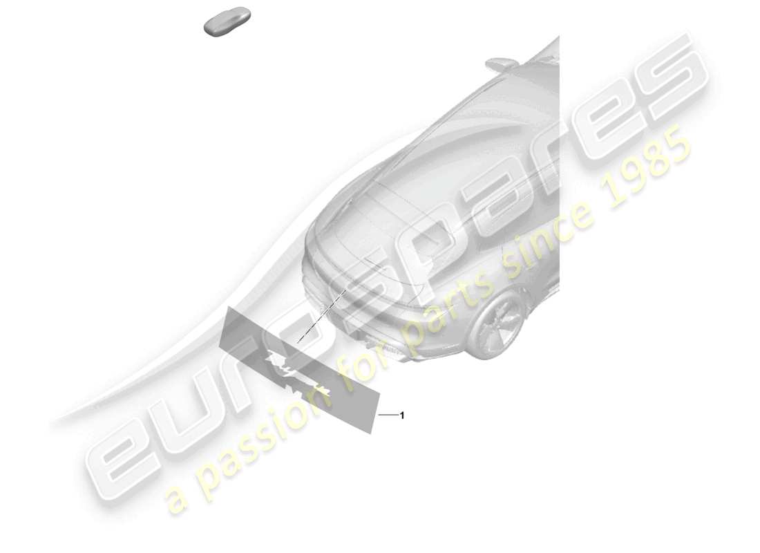 porsche 2022 (taycan 9j1-1) aide au montage pour le lettrage schéma des pièces
