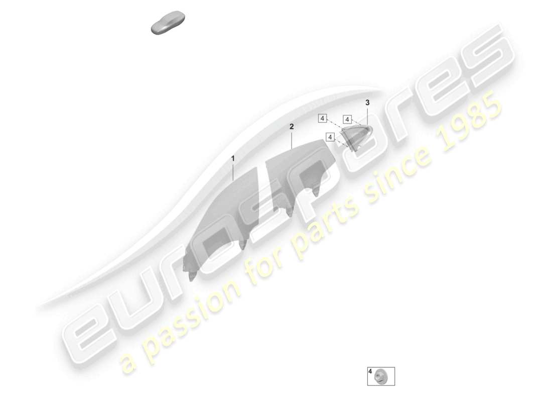 porsche 2022 (taycan 9j1-1) fenêtre latérale diagramme des pièces