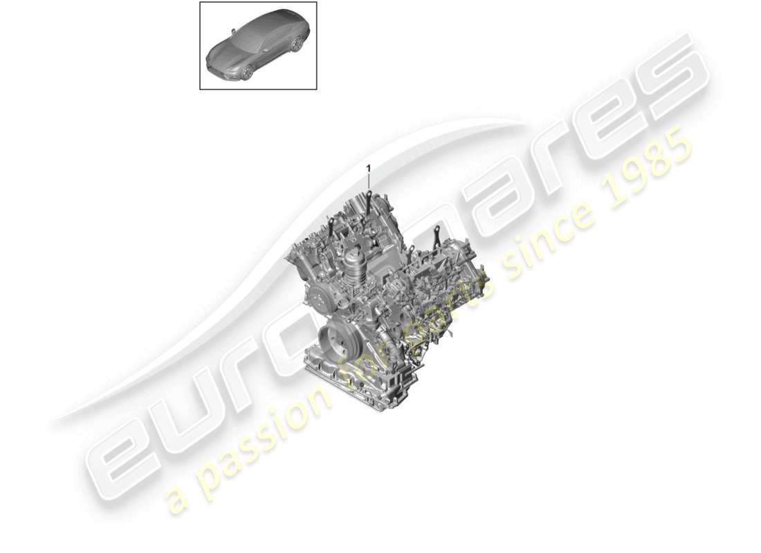 porsche 2021 (panamera 971-1) schéma des pièces du moteur de base
