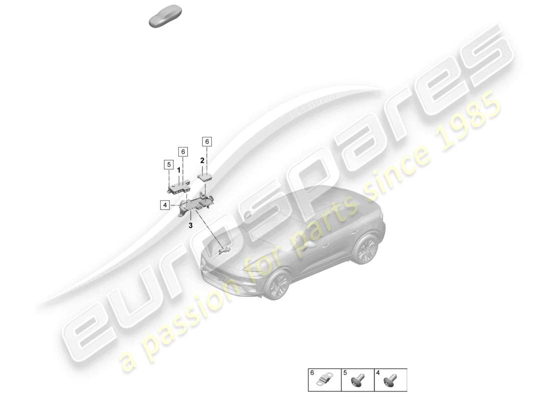 porsche 2025 (macan-e) boîte à fusibles fusible plat compartiment moteur droit schéma des pièces