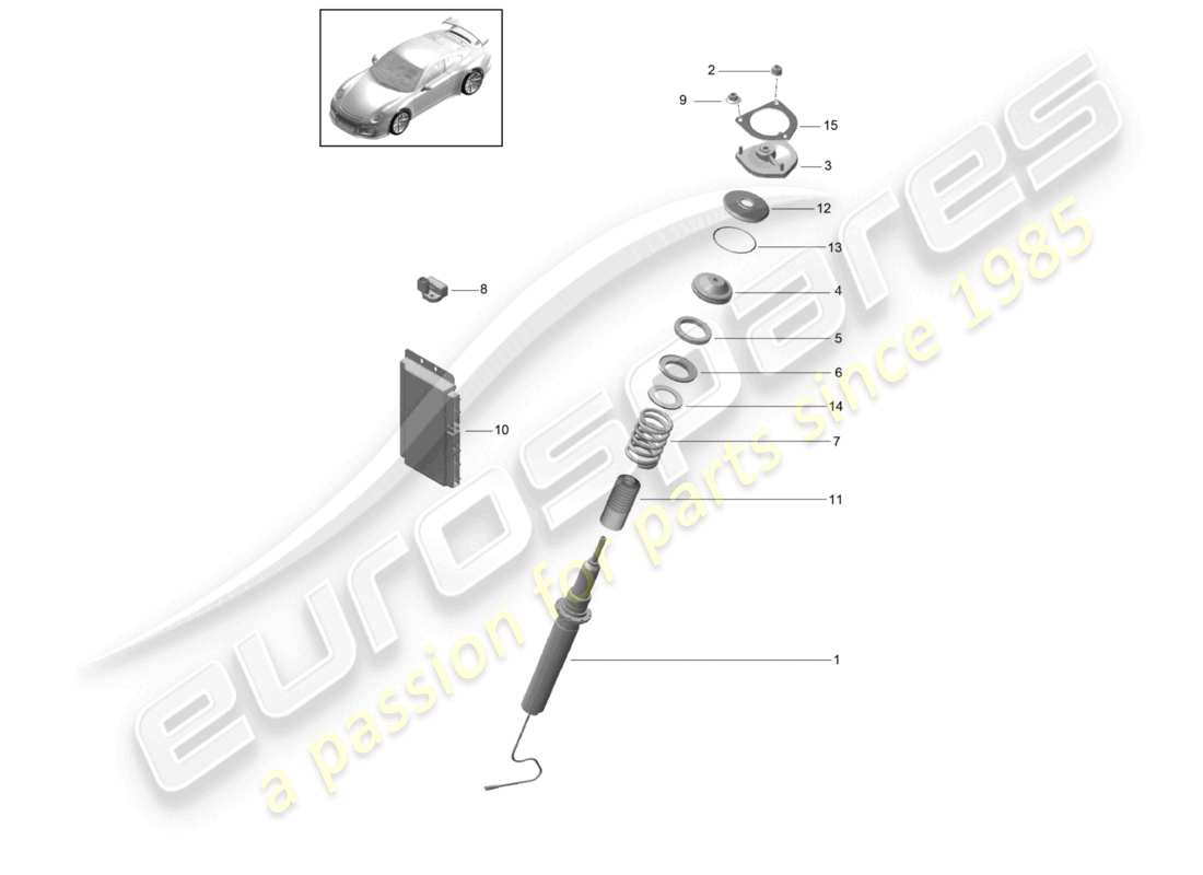 porsche 2021 (991-2 r/gt3/rs) amortisseur de vibrations d >>- mj 2017 schéma des pièces