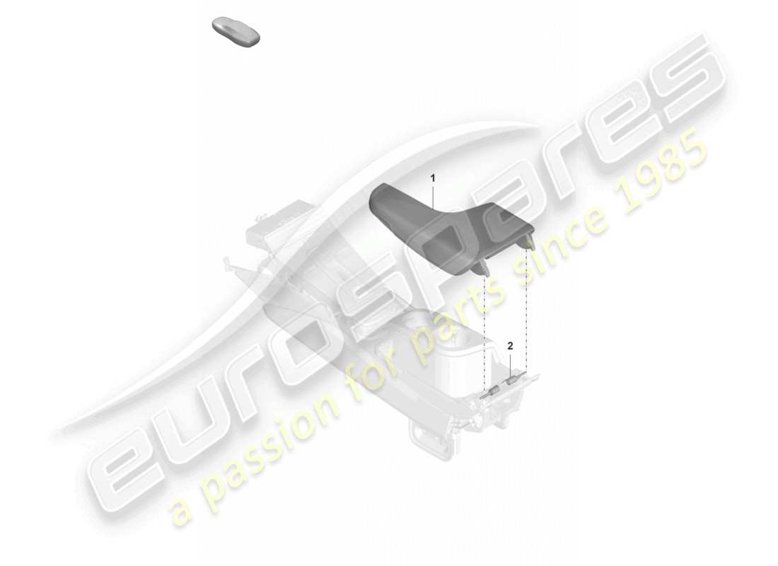 porsche 2022 (panamera 971-2) schéma des pièces de l'accoudoir de la console centrale
