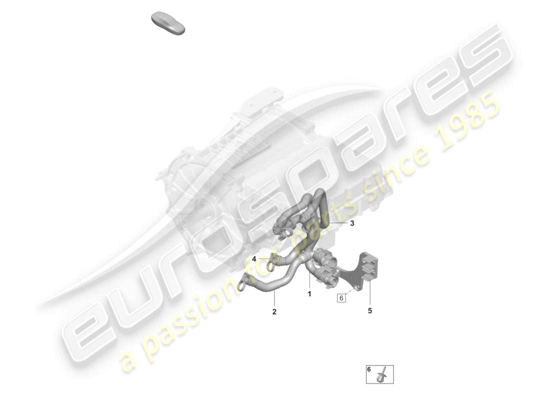 porsche 2023 (taycan 9j1-1) diagramme des pièces de l'essieu arrière pour le refroidissement de la transmission