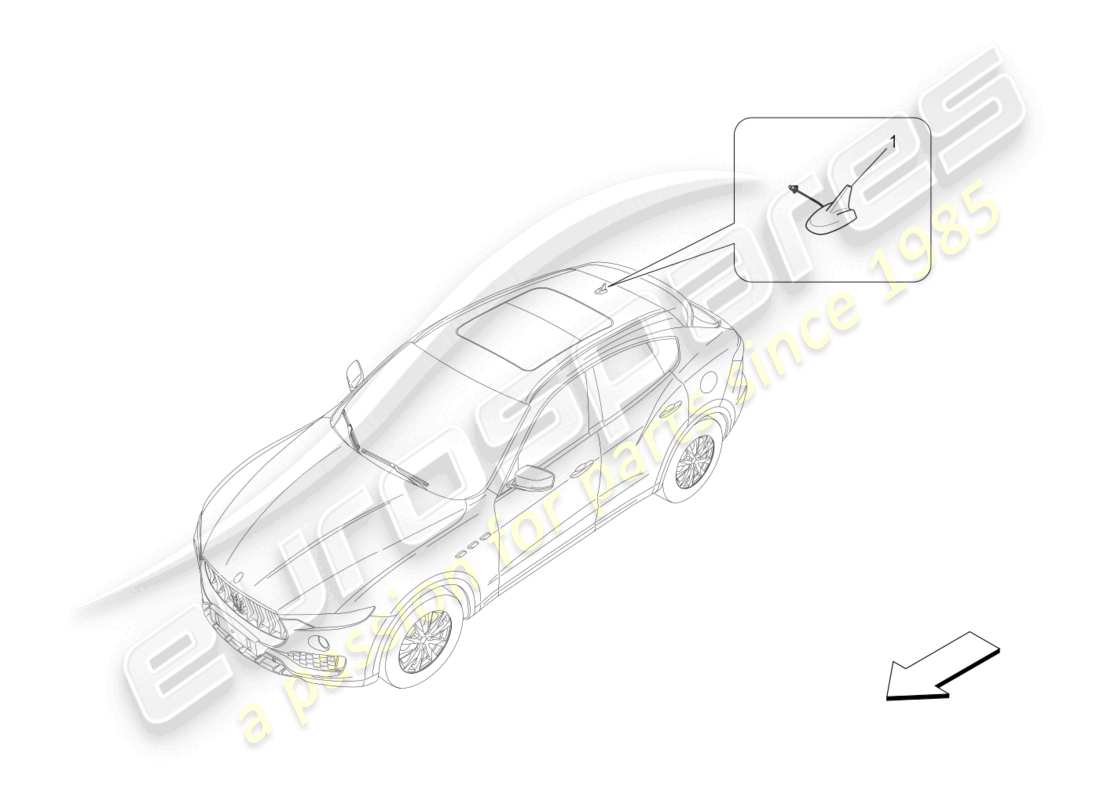 maserati levante (2018) schéma des pièces du système de réception et de connexion