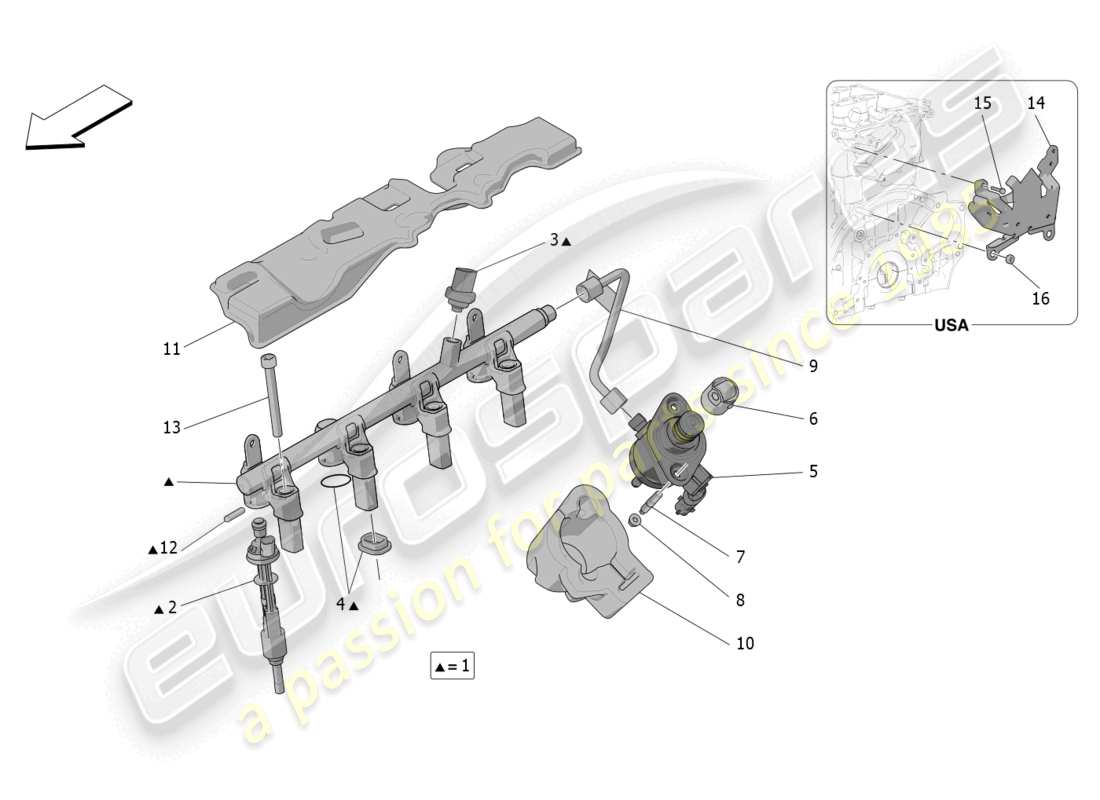 maserati grecale gt (2023) schéma des pièces des pompes à carburant et des conduites de connexion