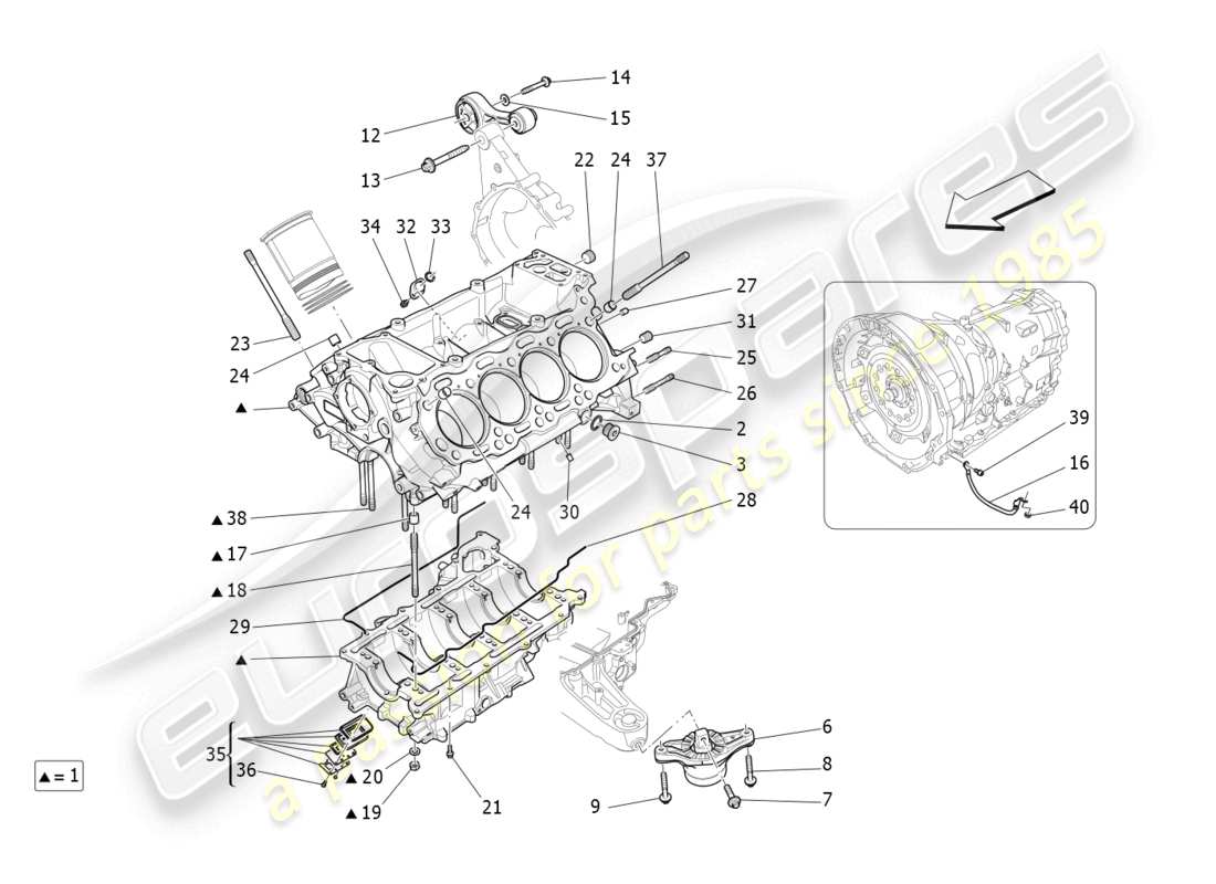 maserati levante modena s (2022) carter moteur schéma des pièces