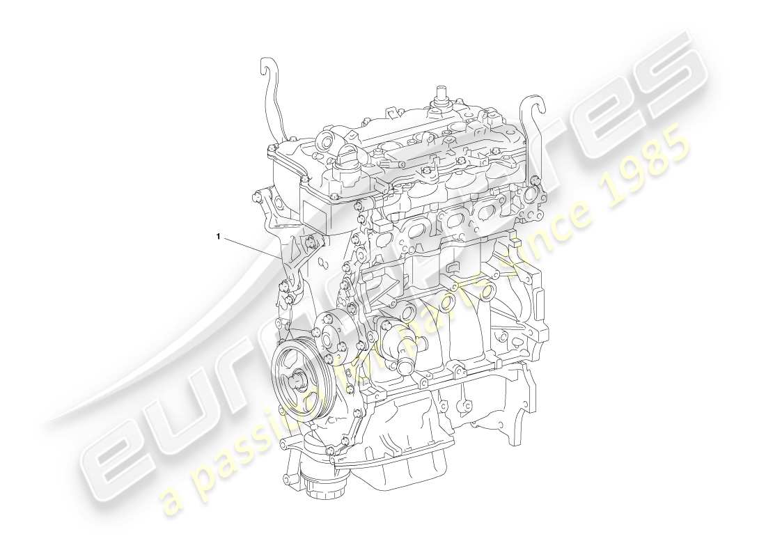 aston martin cygnet (2012) diagramme partiel des pièces de l'ensemble moteur